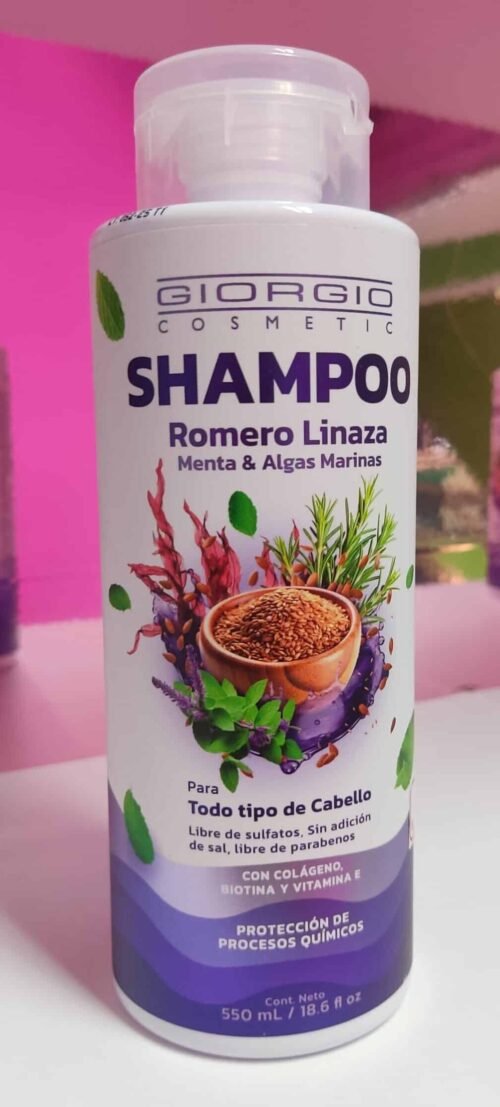Shampoo de Romero y Linaza de Giorgio de 550ml